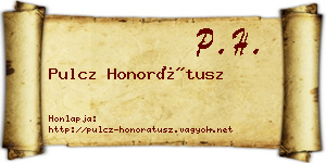 Pulcz Honorátusz névjegykártya